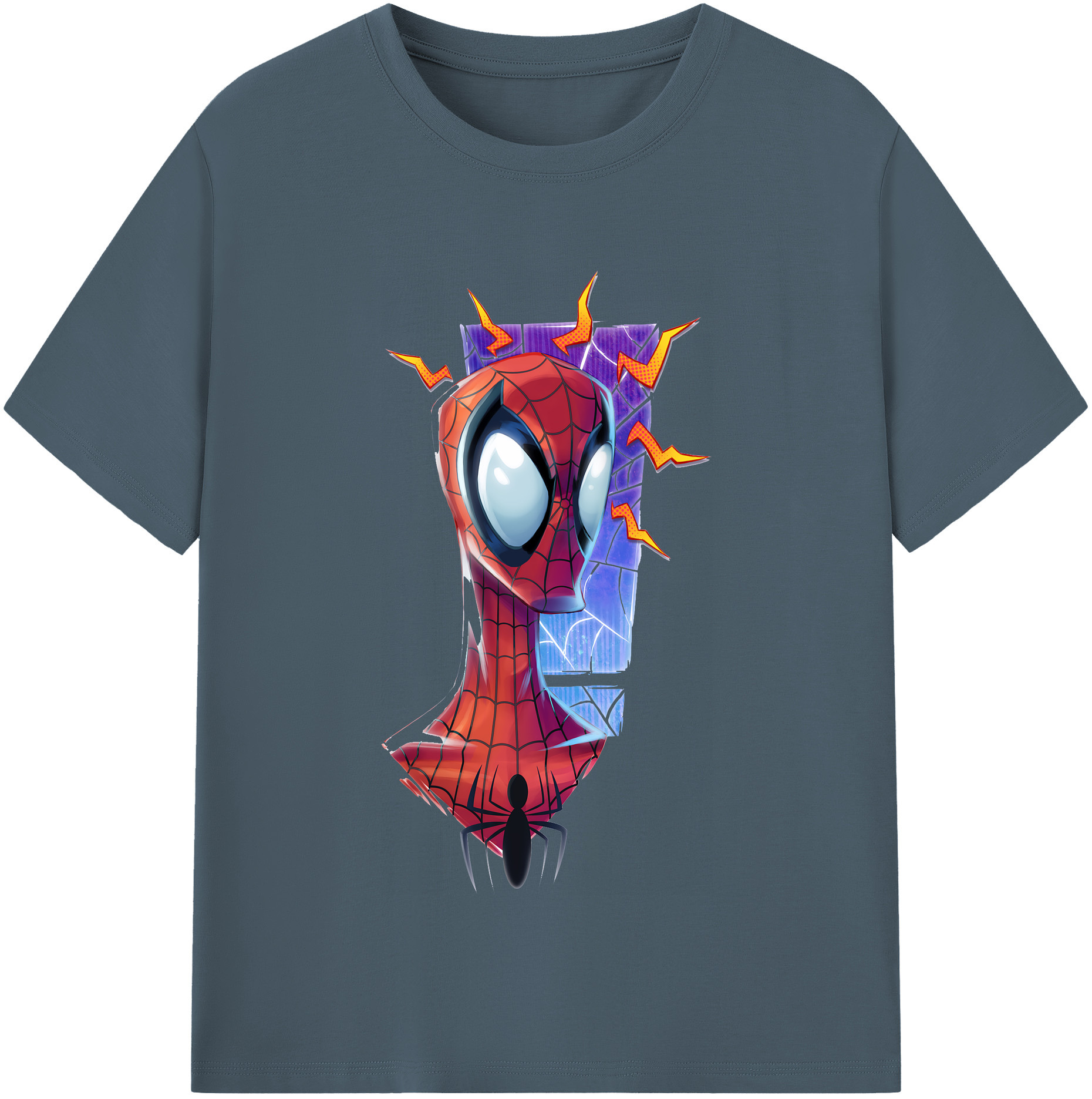 （画像用） Spider Man スパイダーマン 綿100％半袖Tシャツ（フロントプリント）